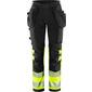 FRISTADS GREEN HI VIS DAME STRETCH HÅNDVÆRKERBUKS