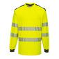 PORTWEST PW3 HIGH VISIBILITY T-SHIRT M/ LANGE ÆRME