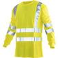 JOBMAN 5593 HI VIS T-SHIRT M/ LANGE ÆRMER